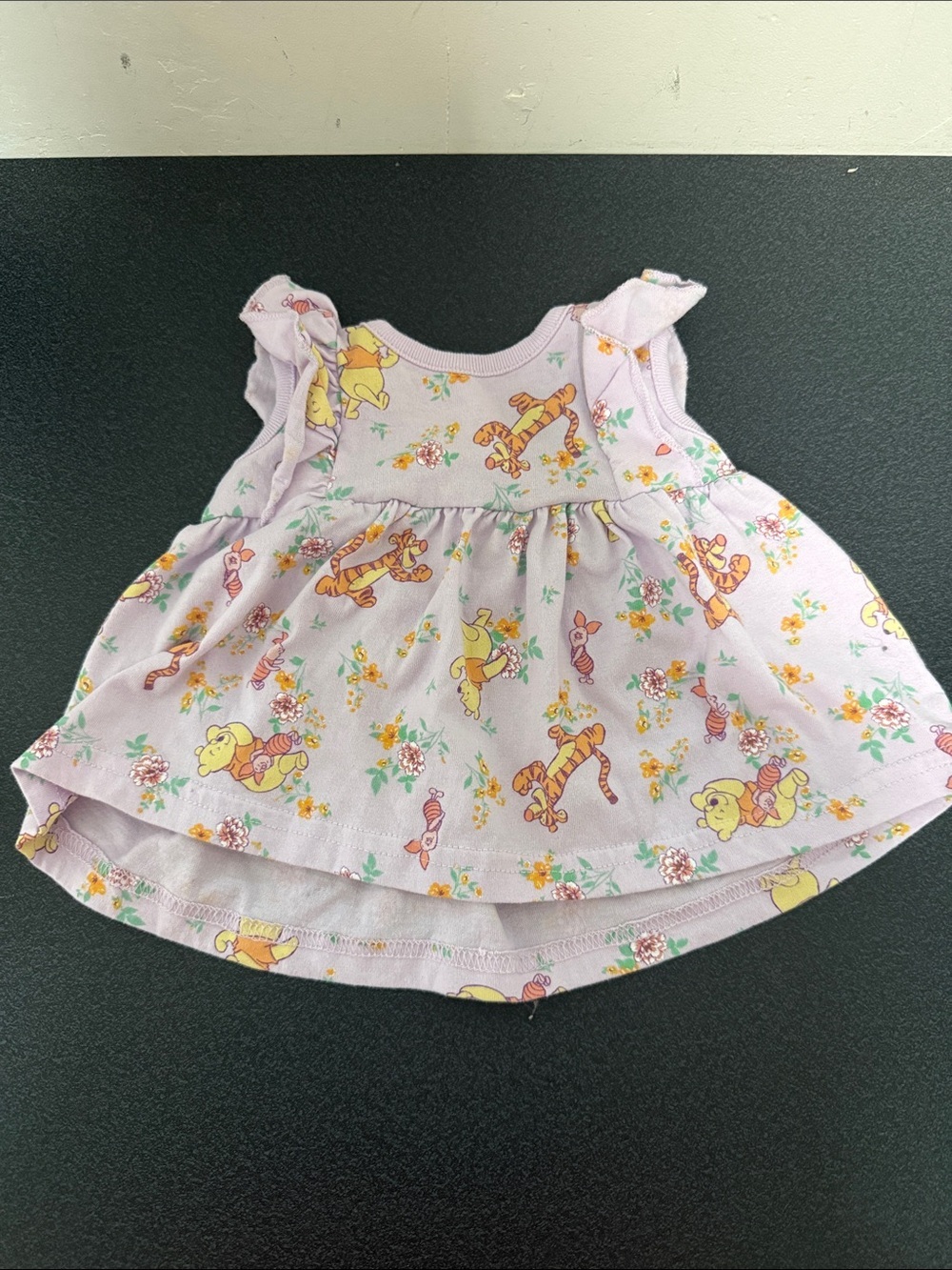 Lavender Winnie the Pooh & Tigger Baby Dress